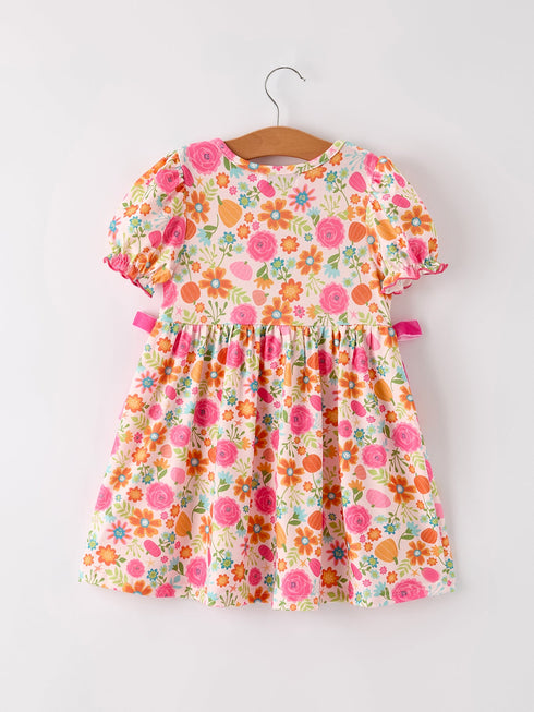 autumn-halloween-thanksgiving-pumpkin-embroidery-smock-floral-girls-dress Rylee Faith Designs - Sophia's Style-2
